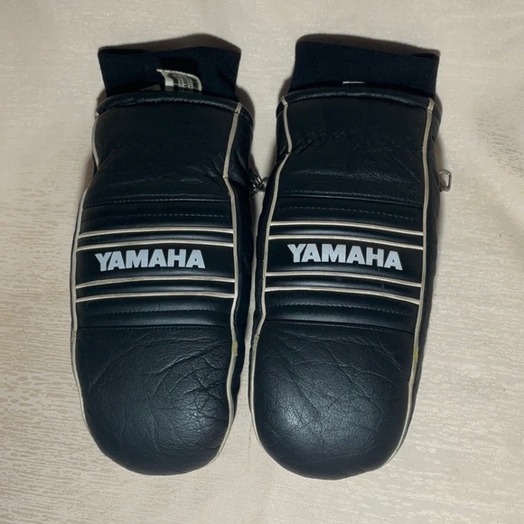 Yamaha Leather/Down Snowmobiling Mittens- Mens X-Small-Vintage - Picture 11 of 11